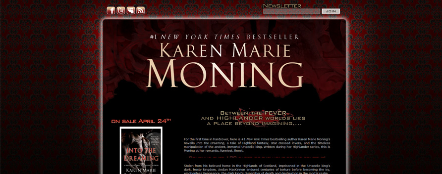 New York Times Best Selling Author Karen Marie Moning - Interactive Designs